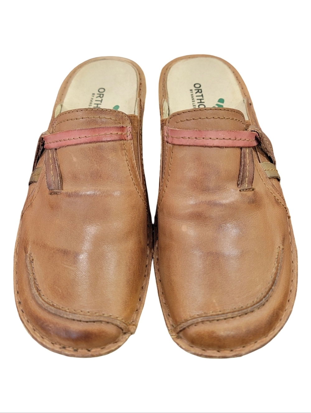 Ortho Solutions by Hans Leibniz Brown Leather Orthopedic Clogs Mules Women’s 38